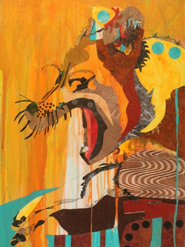 Coyote, Mixed Media Art by Deanna Thibault